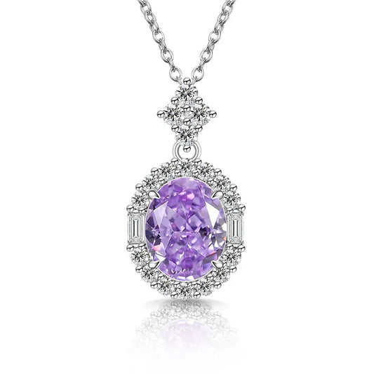 Sparkling Ice Flower Cut Zircon Necklace 925 Sterling Silver Collarbone Chain Ladies Wedding Gorgeous Jewelry
