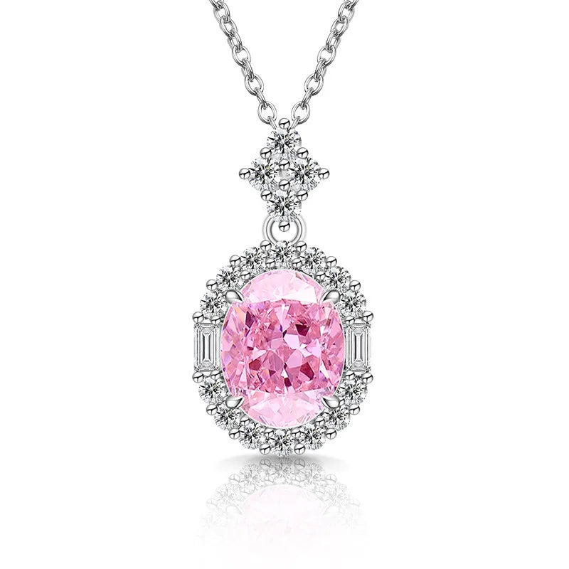 Sparkling Ice Flower Cut Zircon Necklace 925 Sterling Silver Collarbone Chain Ladies Wedding Gorgeous Jewelry