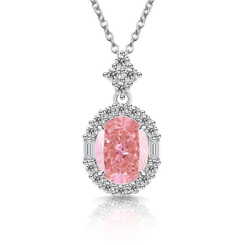 Sparkling Ice Flower Cut Zircon Necklace 925 Sterling Silver Collarbone Chain Ladies Wedding Gorgeous Jewelry