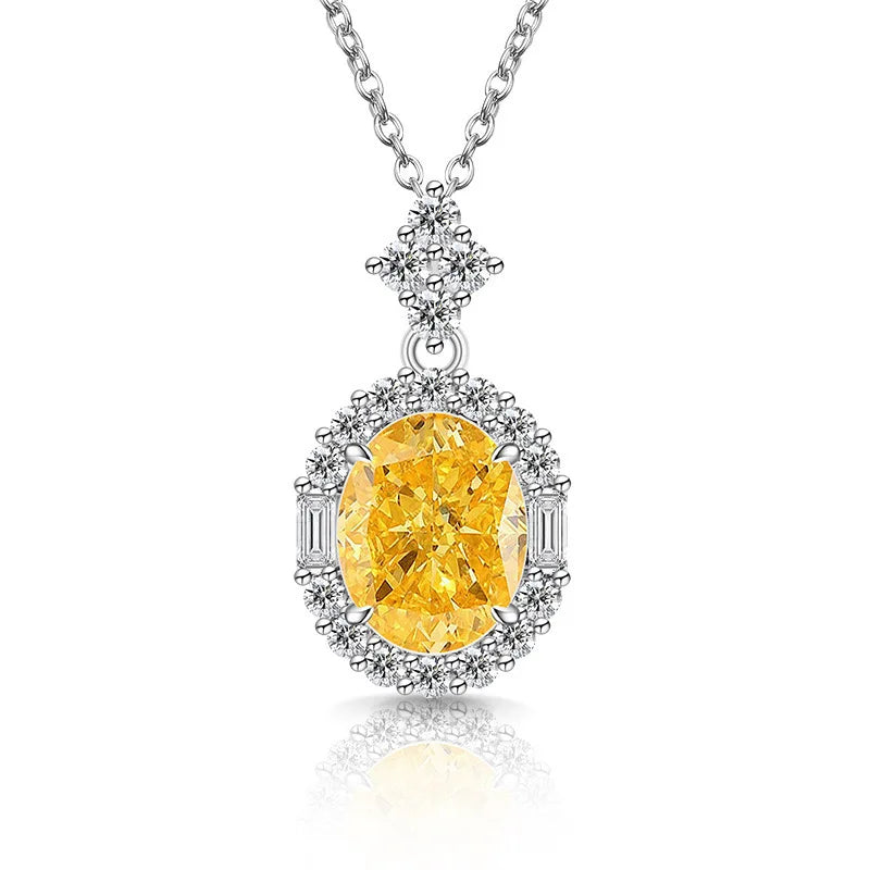Sparkling Ice Flower Cut Zircon Necklace 925 Sterling Silver Collarbone Chain Ladies Wedding Gorgeous Jewelry