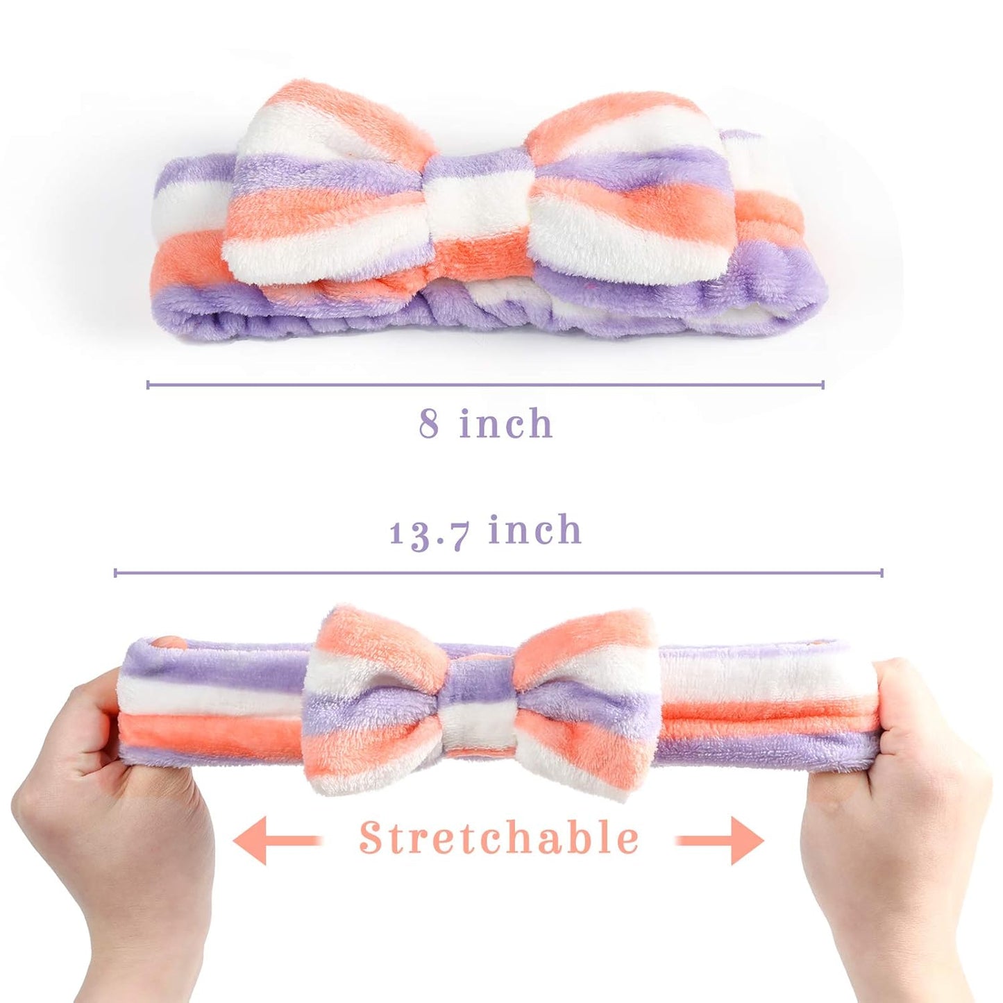 8-Pack Spa Headband, Stocking Stuffers for Women Teen Girls, Mom, Girlfriend, Makeup Headband for Washing Face, Skincare, Spa Gifts Basket Party Supplies